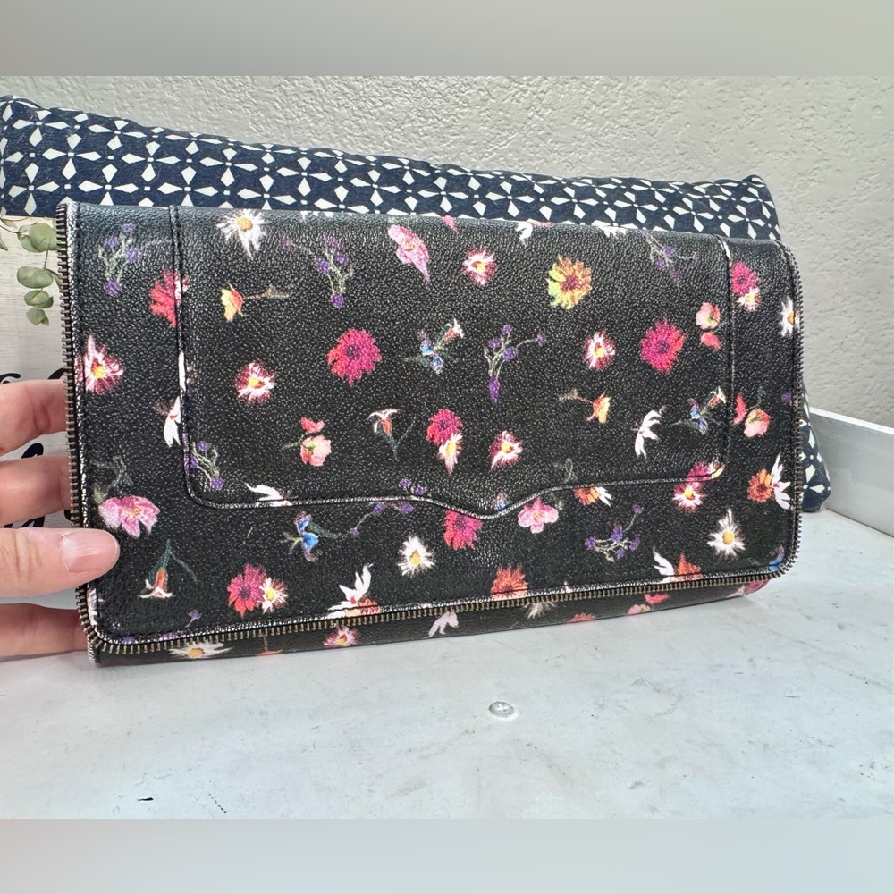 Rebecca Minkoff floral Clutch black